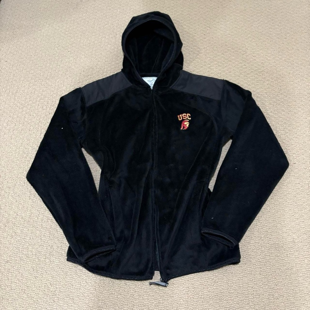 USC Black Zip-Up Hoodie